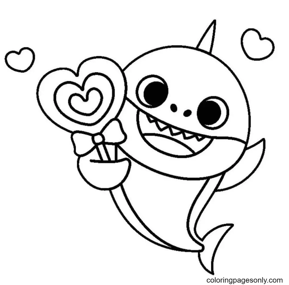 Baby Shark Coloring Pages 1