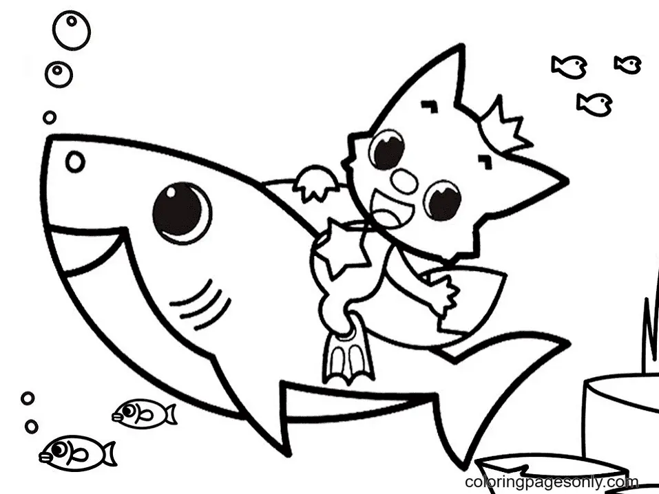 Baby Shark Coloring Pages 10