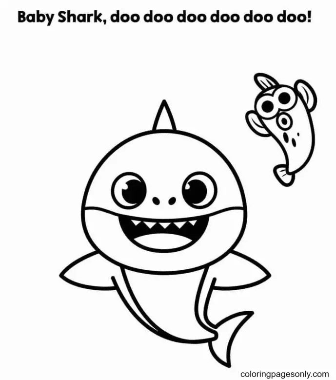 Baby Shark Coloring Pages 14