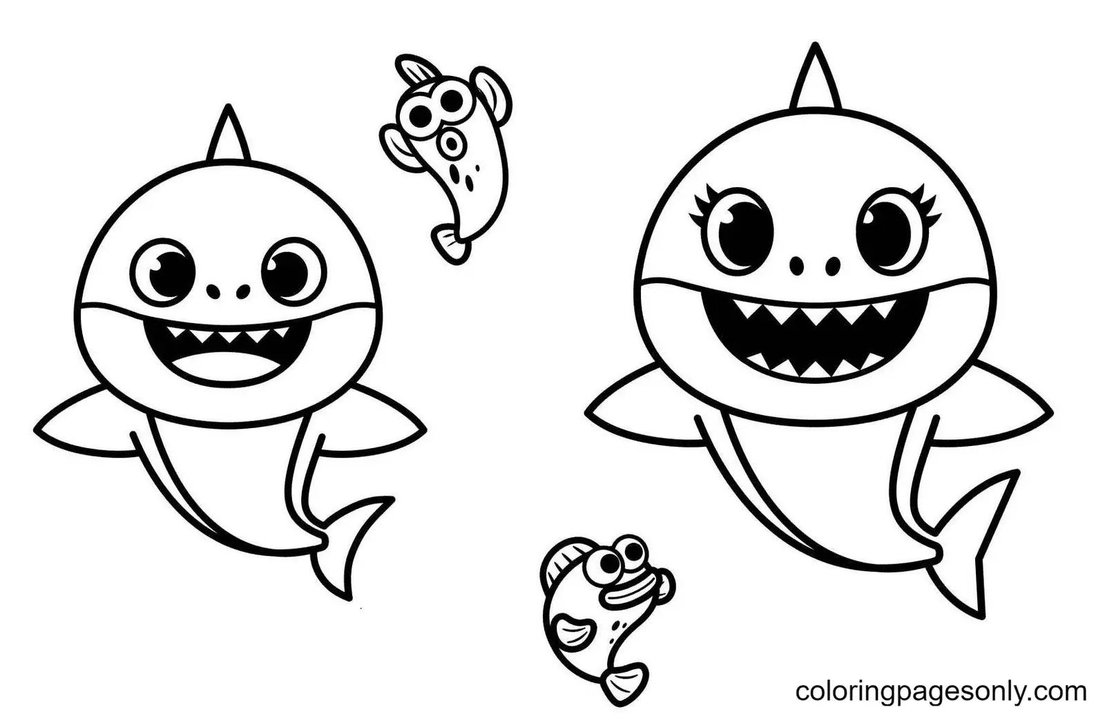 Baby Shark Coloring Pages 2