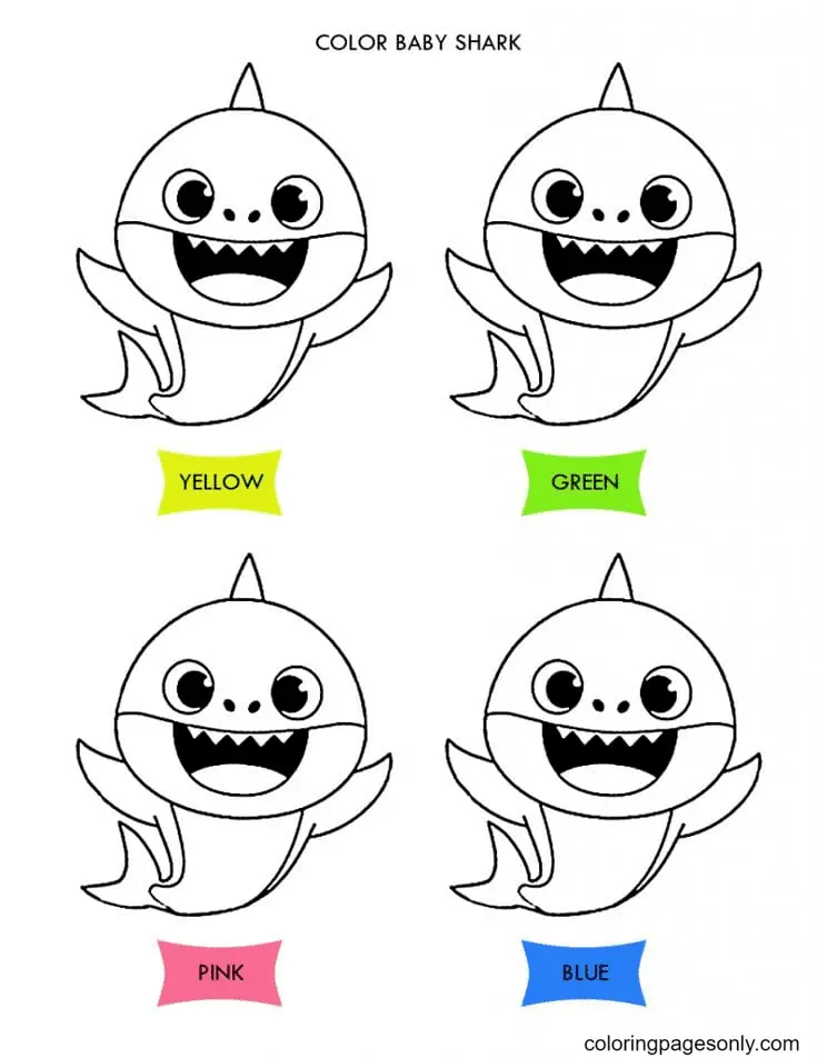 Baby Shark Coloring Pages 22