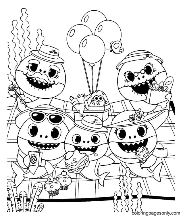 Baby Shark Coloring Pages 23
