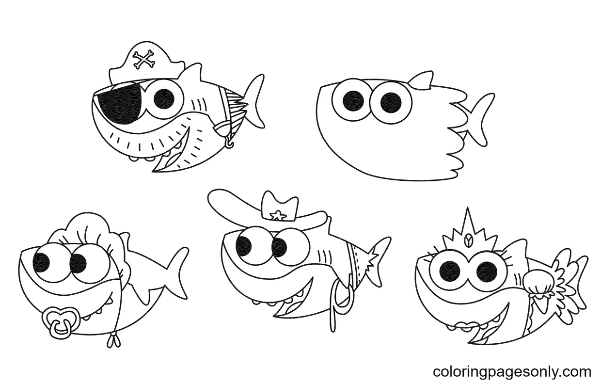 Baby Shark Coloring Pages 28