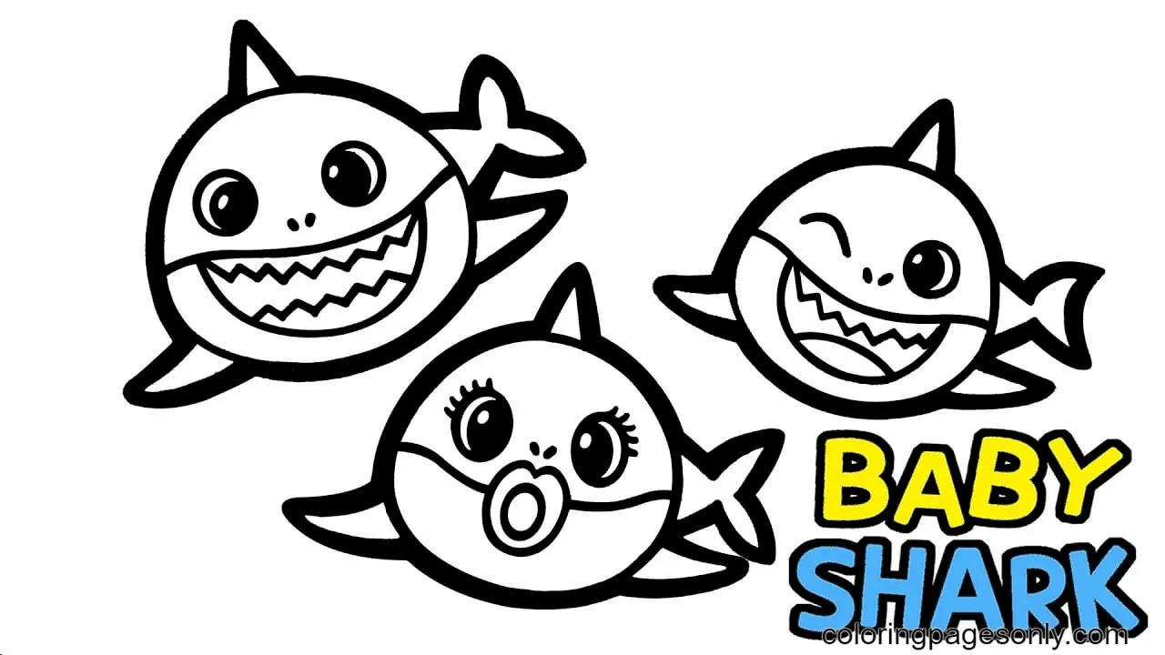 Baby Shark Coloring Pages 42