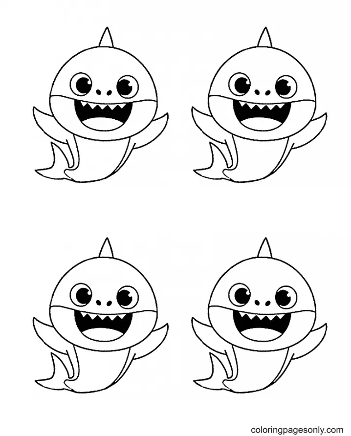 Baby Shark Coloring Pages 43