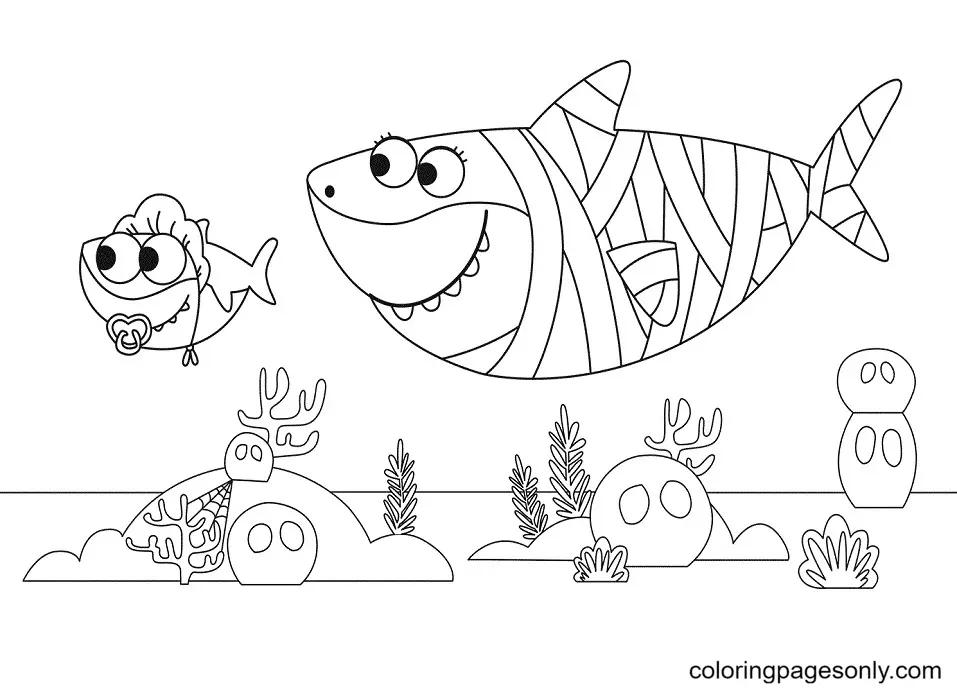 Baby Shark Coloring Pages 57