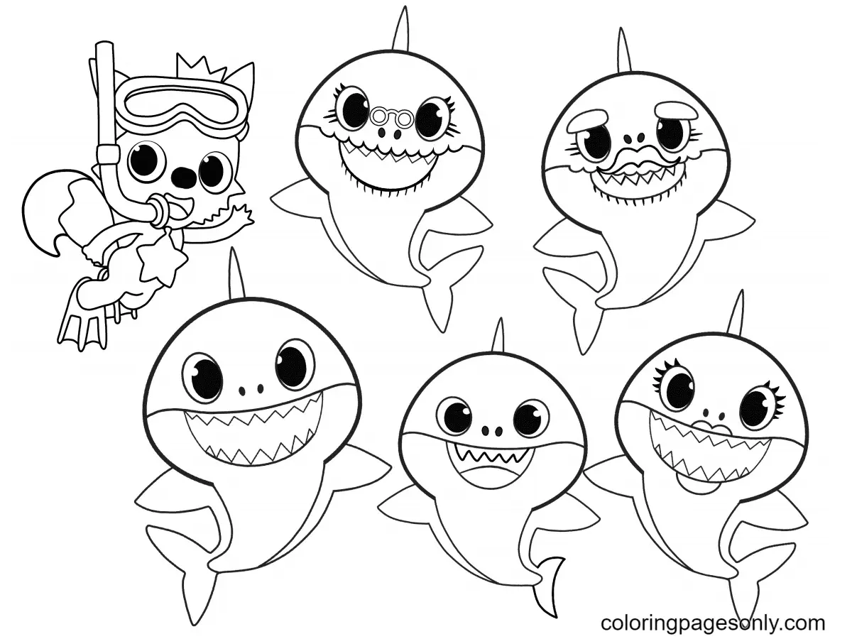 Baby Shark Coloring Pages 6