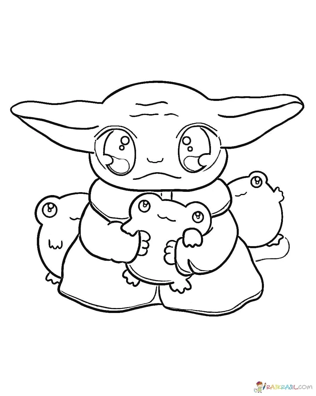 Desenhos de Baby Yoda Para Colorir 23