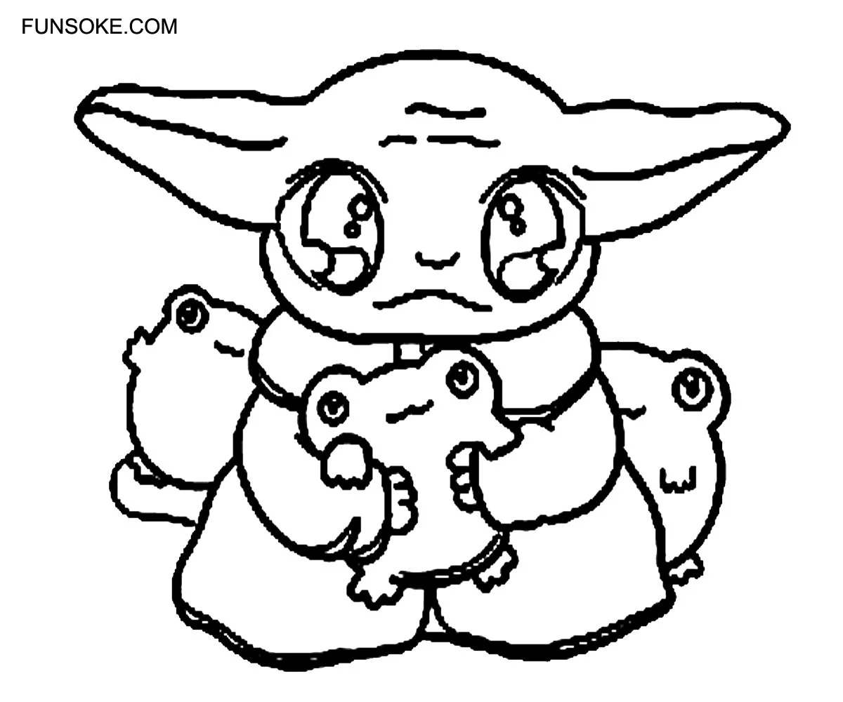 Desenhos de Baby Yoda Para Colorir 39