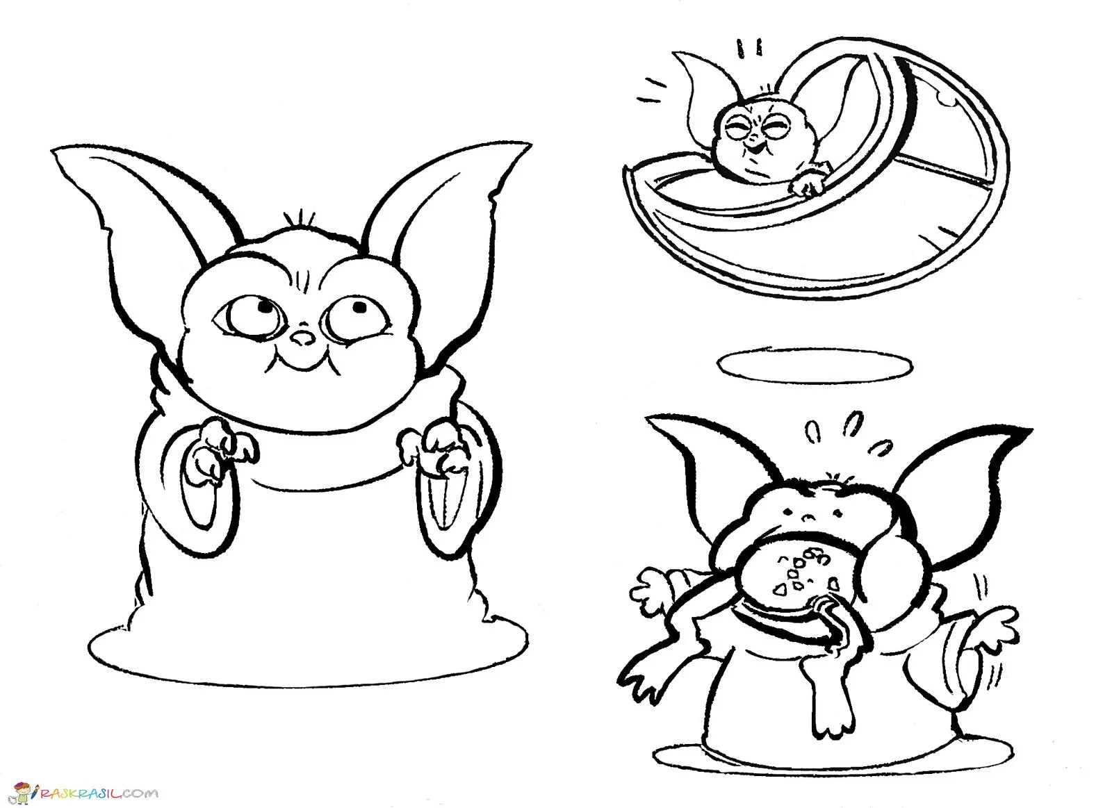 Desenhos de Baby Yoda Para Colorir 8