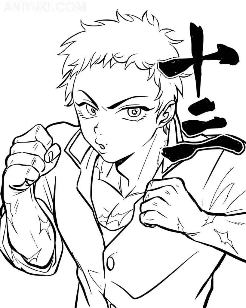 Baki Hanma Coloring Pages 11