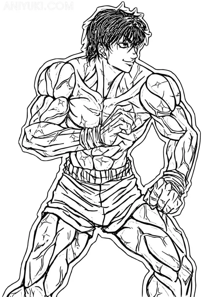 Baki Hanma Coloring Pages 12