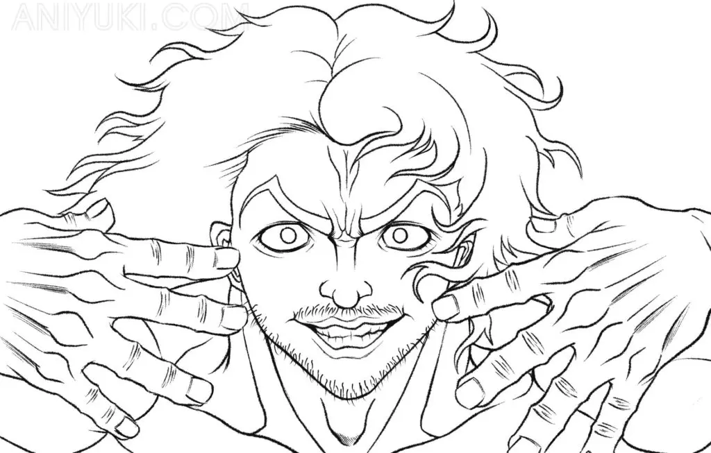 Baki Hanma Coloring Pages 13