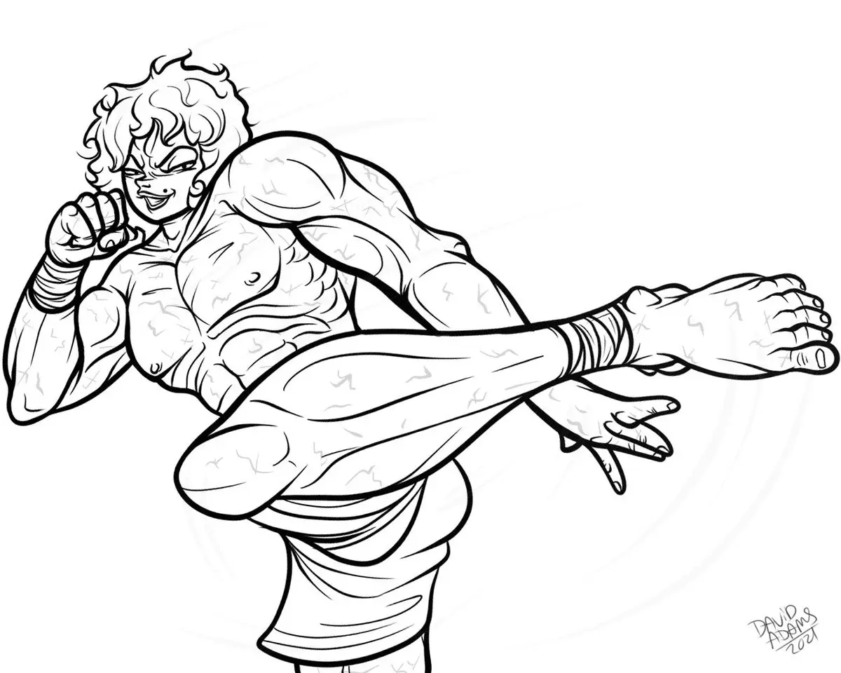 Baki Hanma Coloring Pages 14
