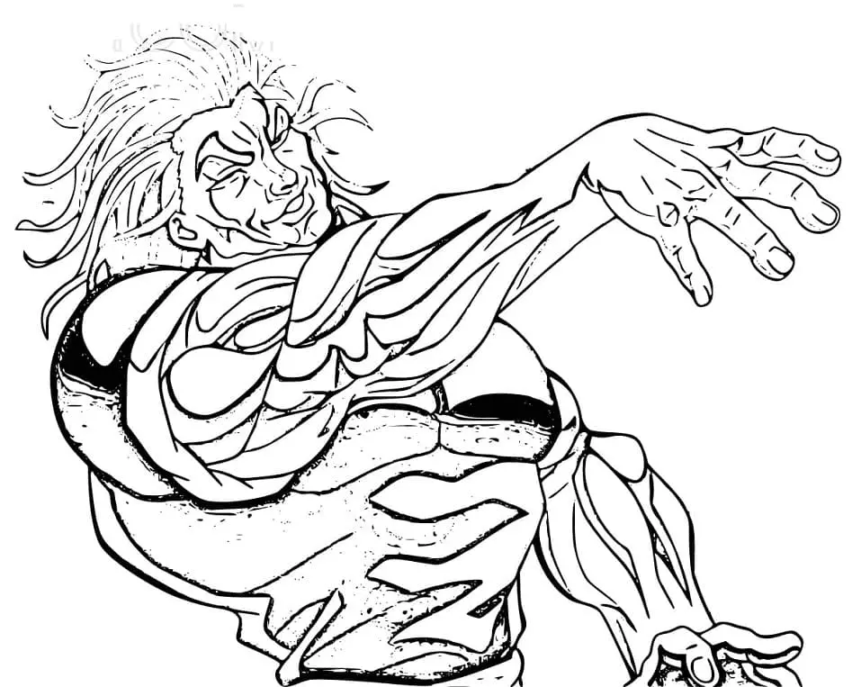Baki Hanma Coloring Pages 17
