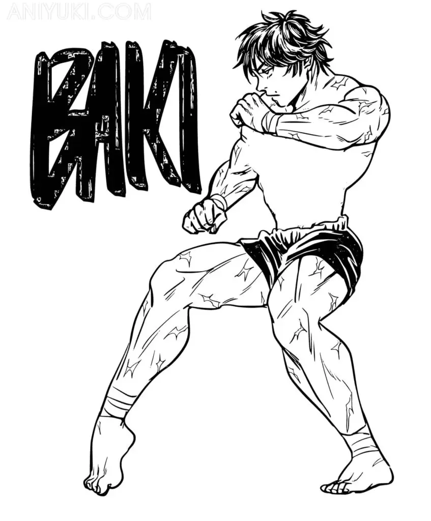 Baki Hanma Coloring Pages 23