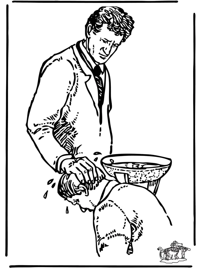 Baptism Coloring Pages 12