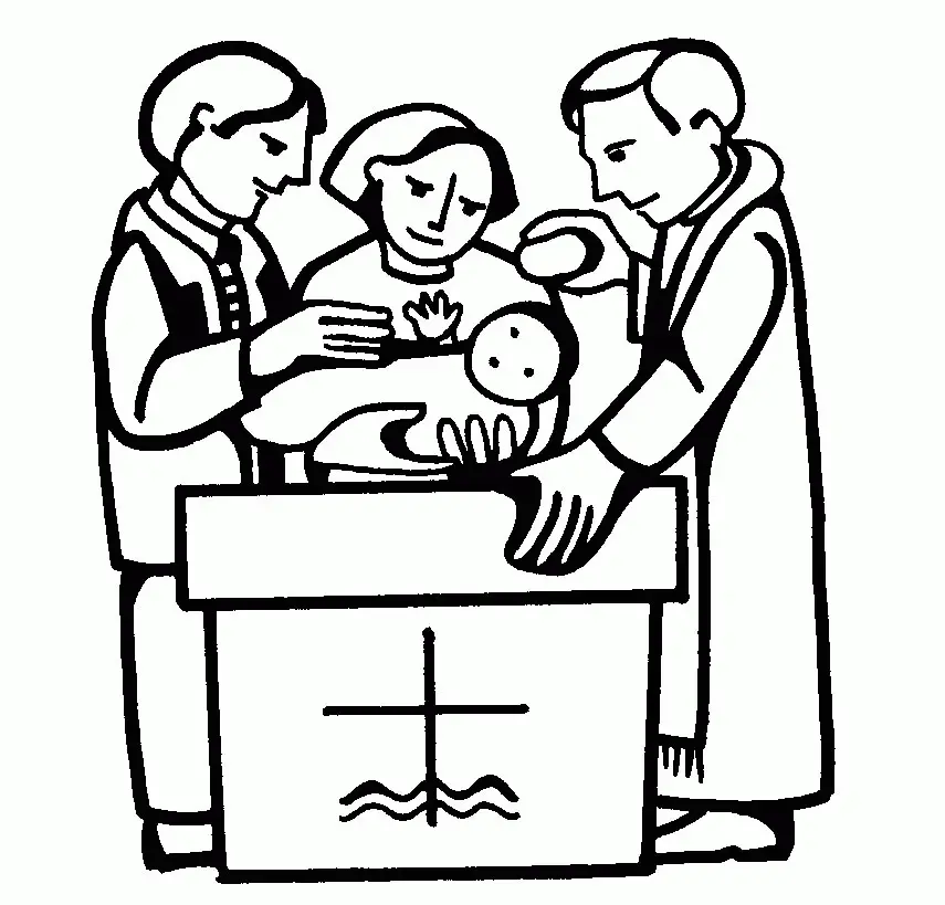 Baptism Coloring Pages 16