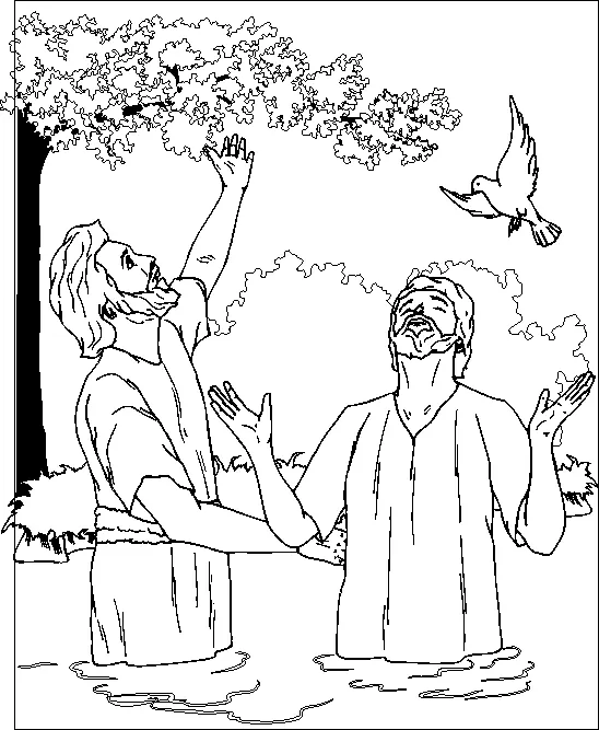 Desenhos de Batismo Para Colorir 20