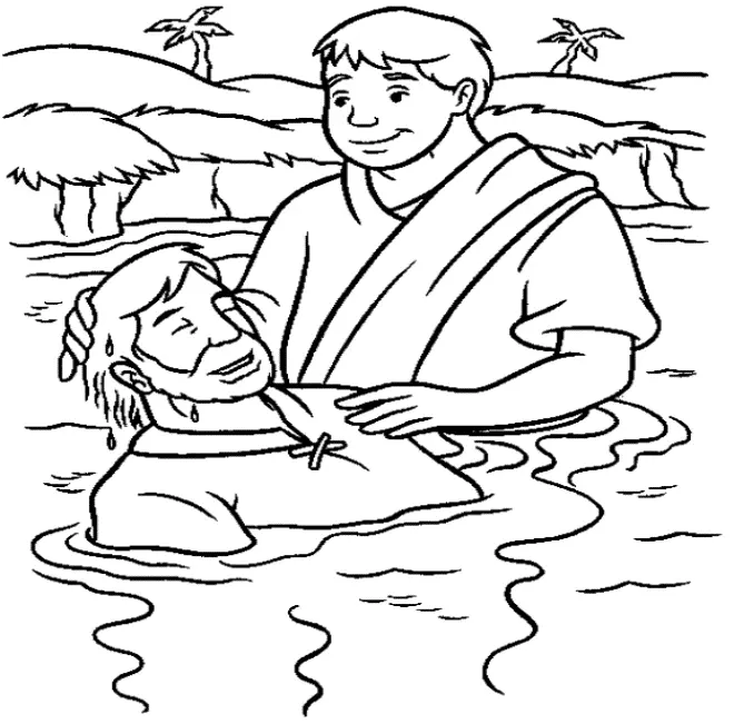 Baptism Coloring Pages 22