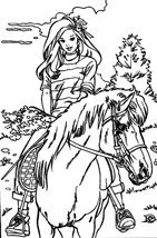 Barbie Horse Coloring Pages 10