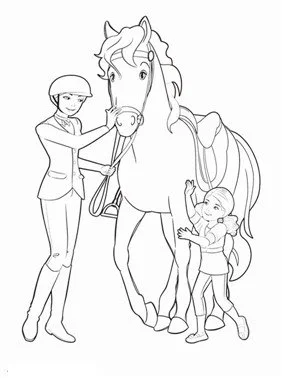 Barbie Horse Coloring Pages 15