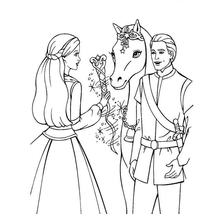 Barbie Horse Coloring Pages 21