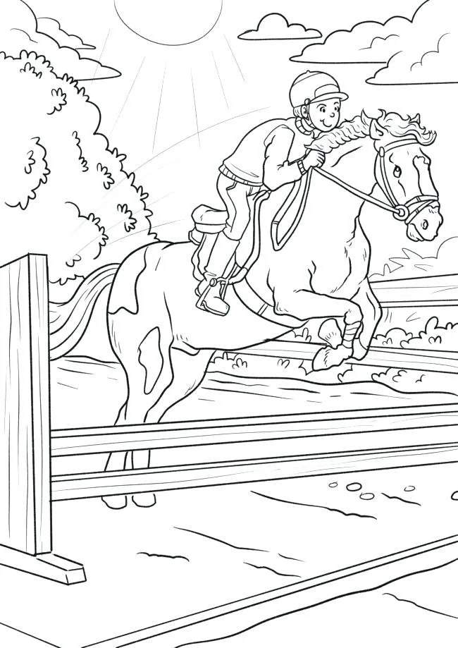 Barbie Horse Coloring Pages 23