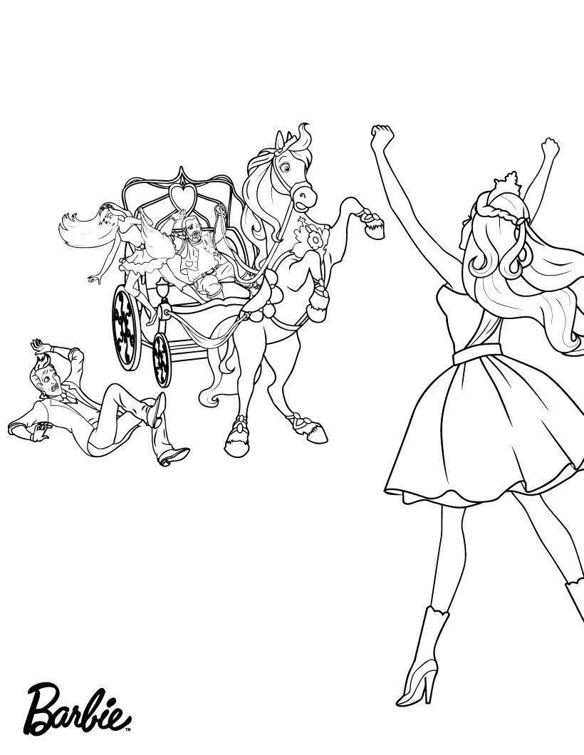 Barbie Horse Coloring Pages 46