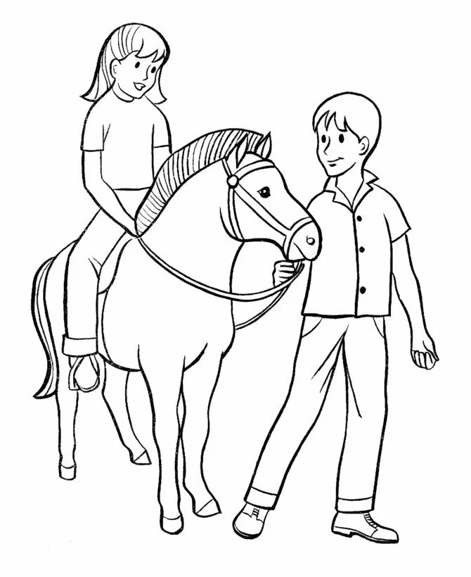 Barbie Horse Coloring Pages 49