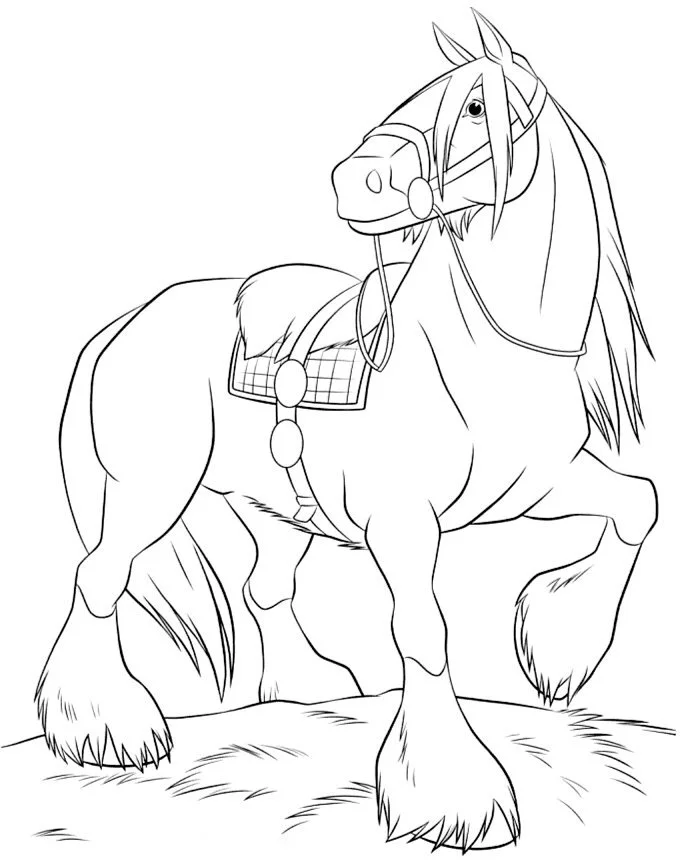 Barbie Horse Coloring Pages 53