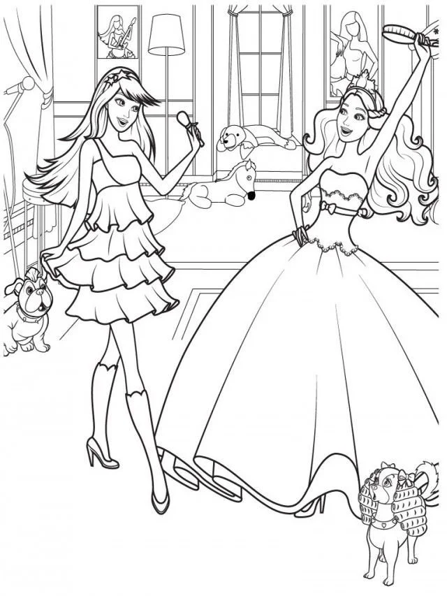 Barbie Horse Coloring Pages 59