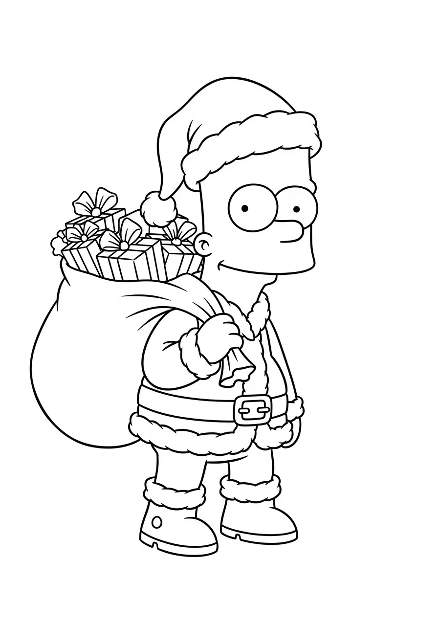 Bart Simpson Para Colorear