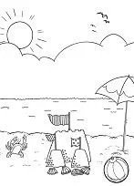 Desenhos de Bola de Praia Para Colorir 52