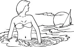 Strandball Ausmalbilder 76