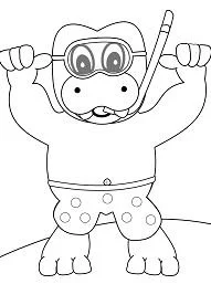 Desenhos de Bola de Praia Para Colorir 83