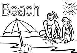 Beach Coloring Pages 12