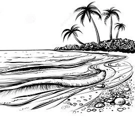 Beach Coloring Pages 2