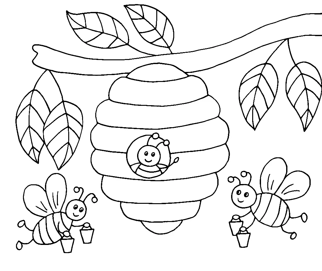 Desenhos de Abelhas Para Colorir 3