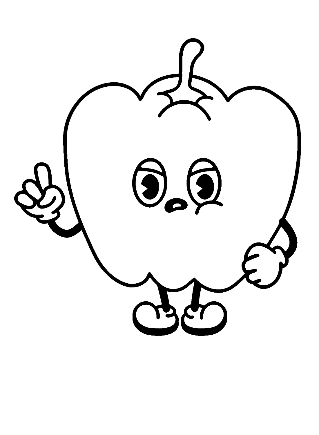 Bell Pepper Coloring Pages 9