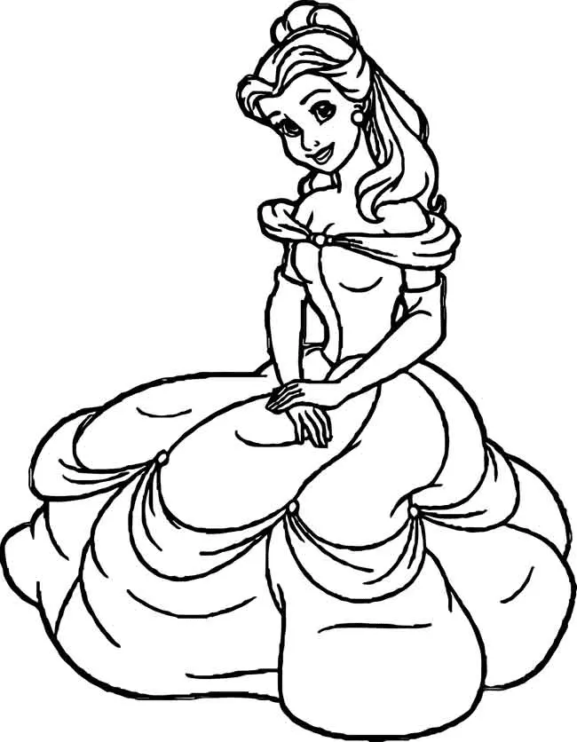 Belle Coloring Pages 22