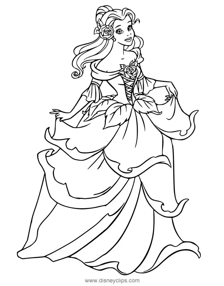 Belle Coloring Pages 41