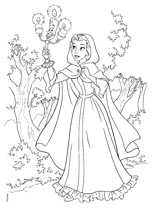 Belle Coloring Pages 48