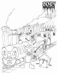 Bendy Coloring Pages 25