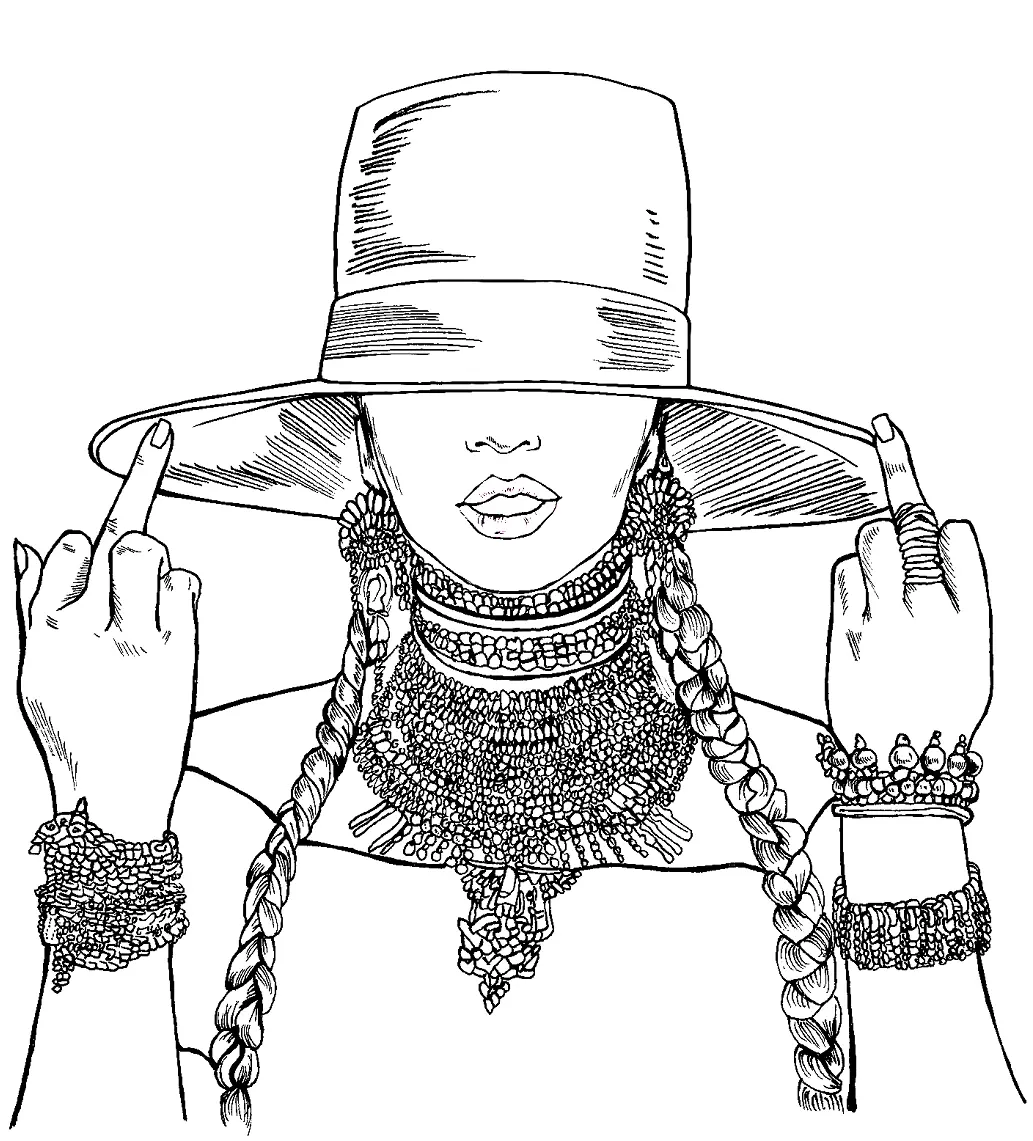 Beyonce Para Colorear