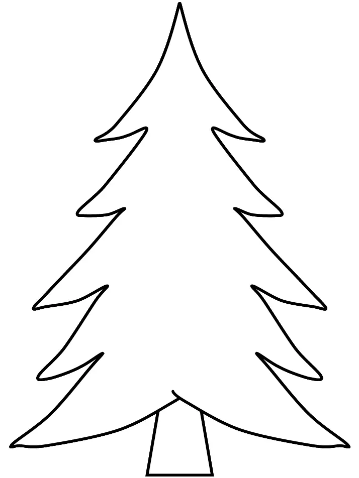 Große Weihnachtsbaum Ausmalbilder 7