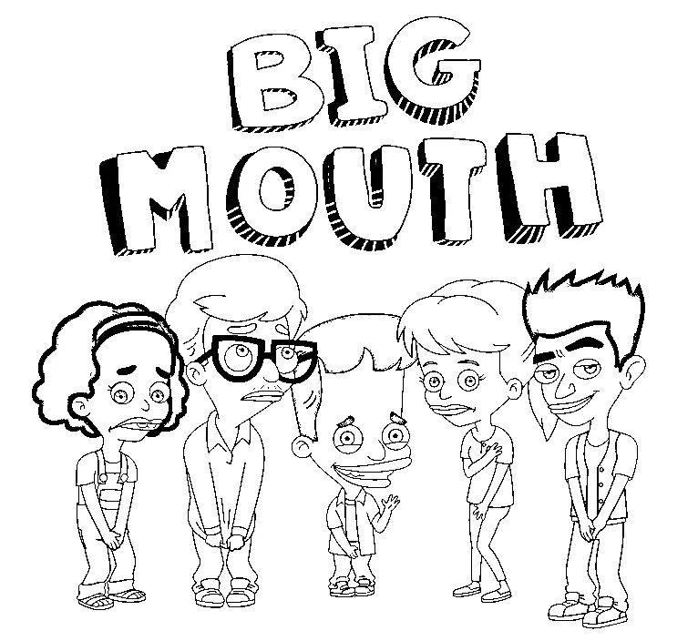Desenhos de Big Mouth Para Colorir 1