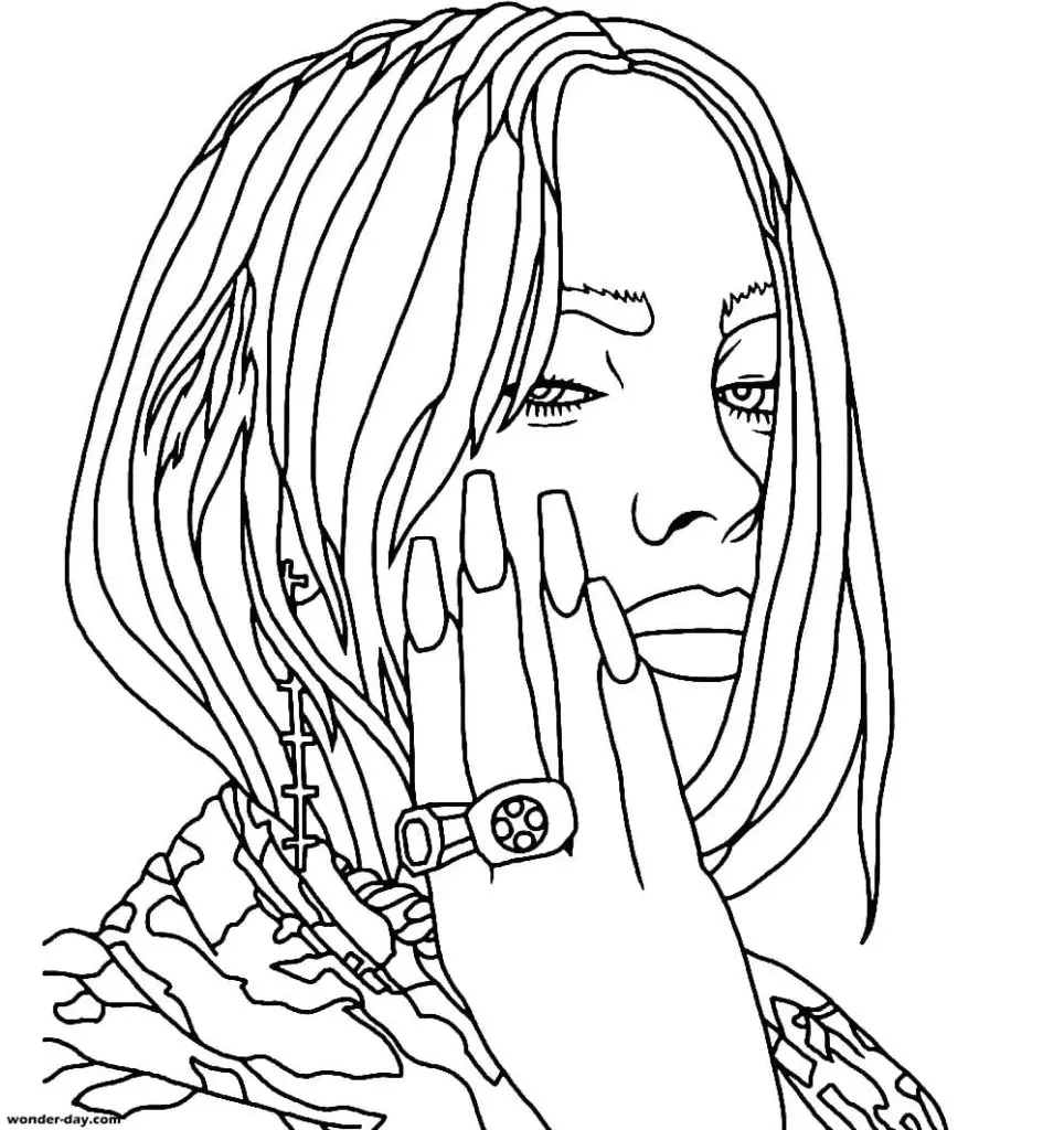 Billie Eilish Coloring Pages 10