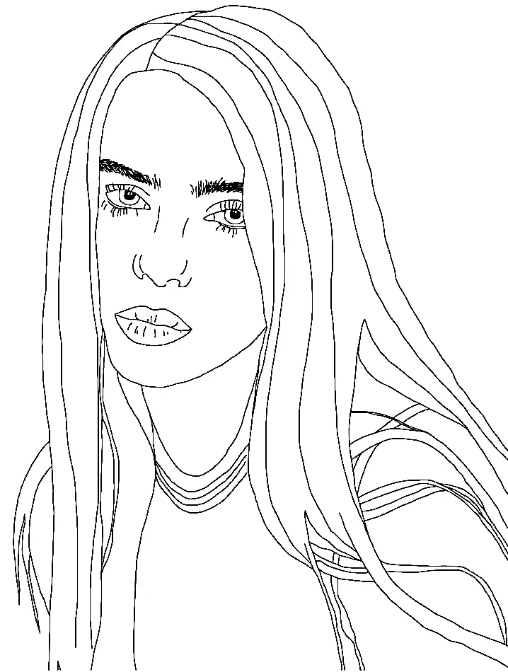 Billie Eilish Coloring Pages 26