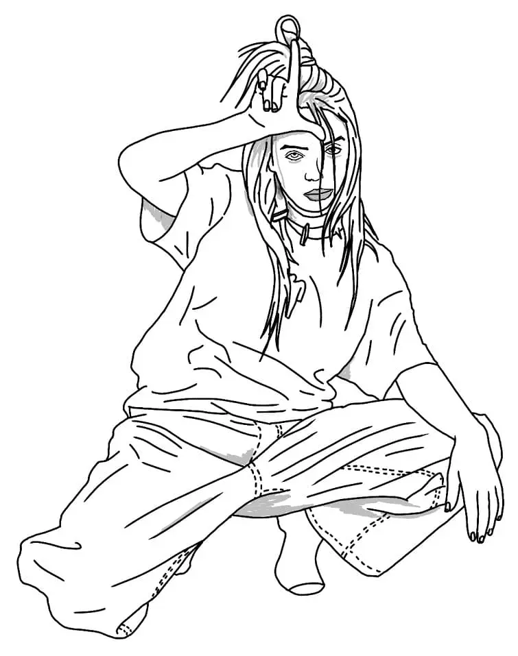 Billie Eilish Coloring Pages 30